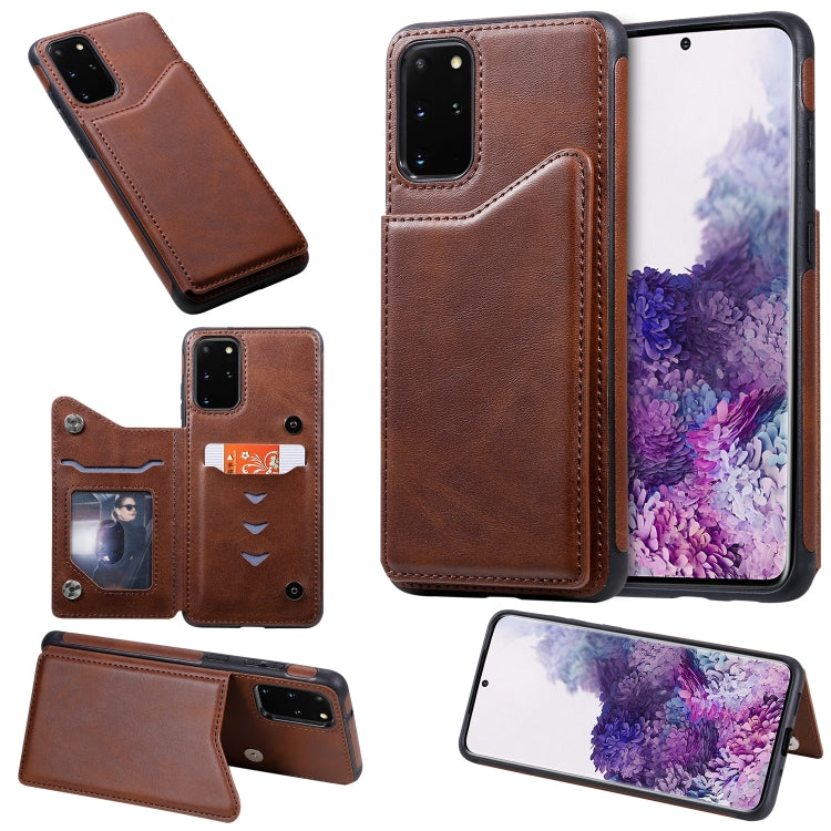 For Galaxy S20 Plus Calf Texture Horizontal Flip Leather Case with Holder & Card Slots & Frame