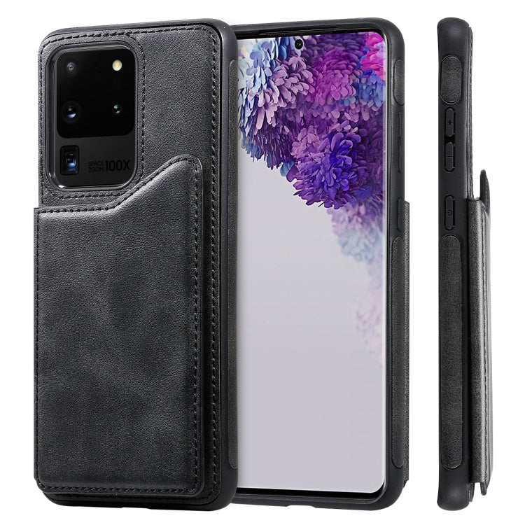 For Galaxy S20 Ultra Calf Texture Horizontal Flip Leather Case with Holder & Card Slots & Frame