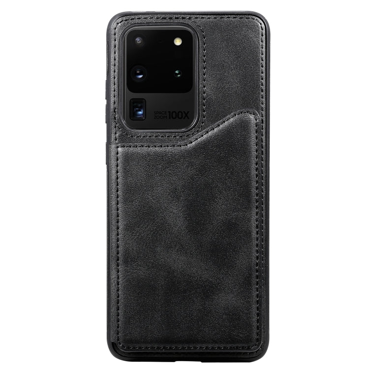 For Galaxy S20 Ultra Calf Texture Horizontal Flip Leather Case with Holder & Card Slots & Frame