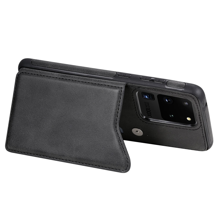 For Galaxy S20 Ultra Calf Texture Horizontal Flip Leather Case with Holder & Card Slots & Frame