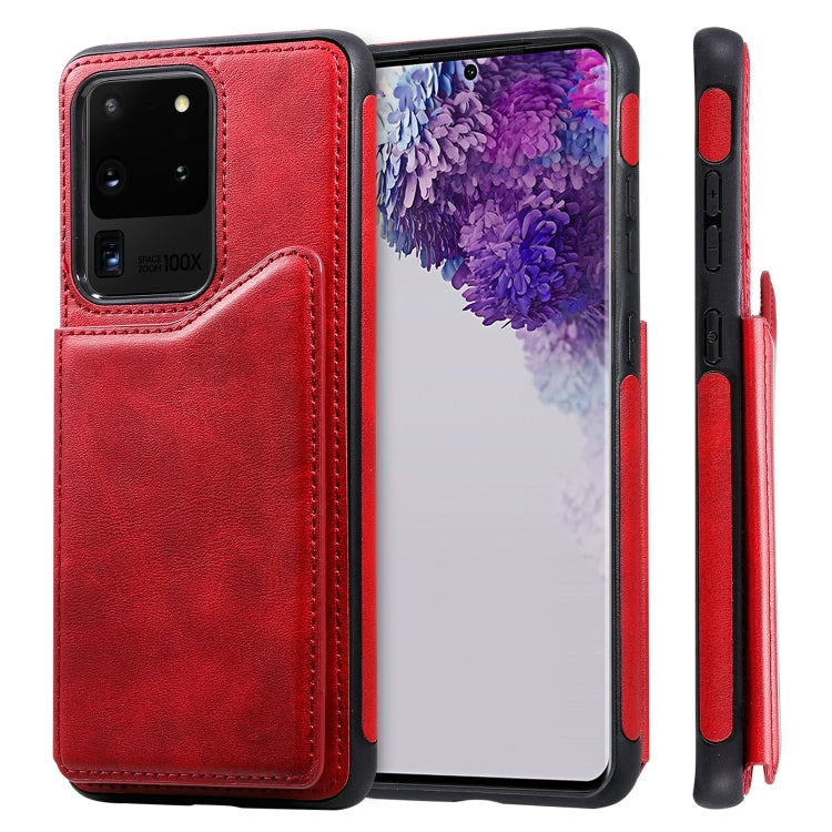 For Galaxy S20 Ultra Calf Texture Horizontal Flip Leather Case with Holder & Card Slots & Frame