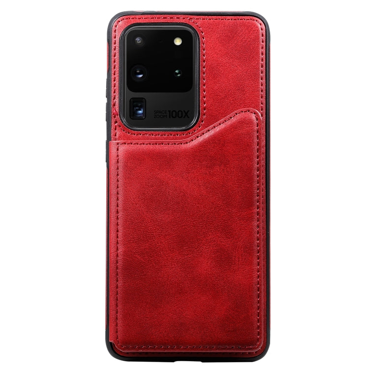 For Galaxy S20 Ultra Calf Texture Horizontal Flip Leather Case with Holder & Card Slots & Frame