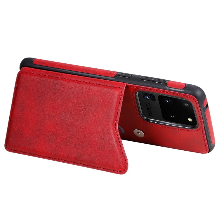 For Galaxy S20 Ultra Calf Texture Horizontal Flip Leather Case with Holder & Card Slots & Frame
