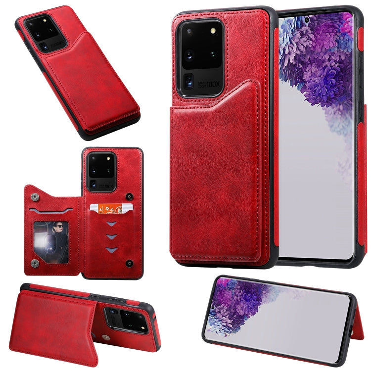 For Galaxy S20 Ultra Calf Texture Horizontal Flip Leather Case with Holder & Card Slots & Frame