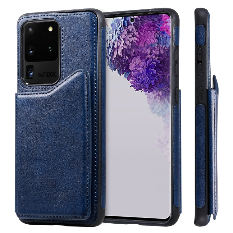 For Galaxy S20 Ultra Calf Texture Horizontal Flip Leather Case with Holder & Card Slots & Frame