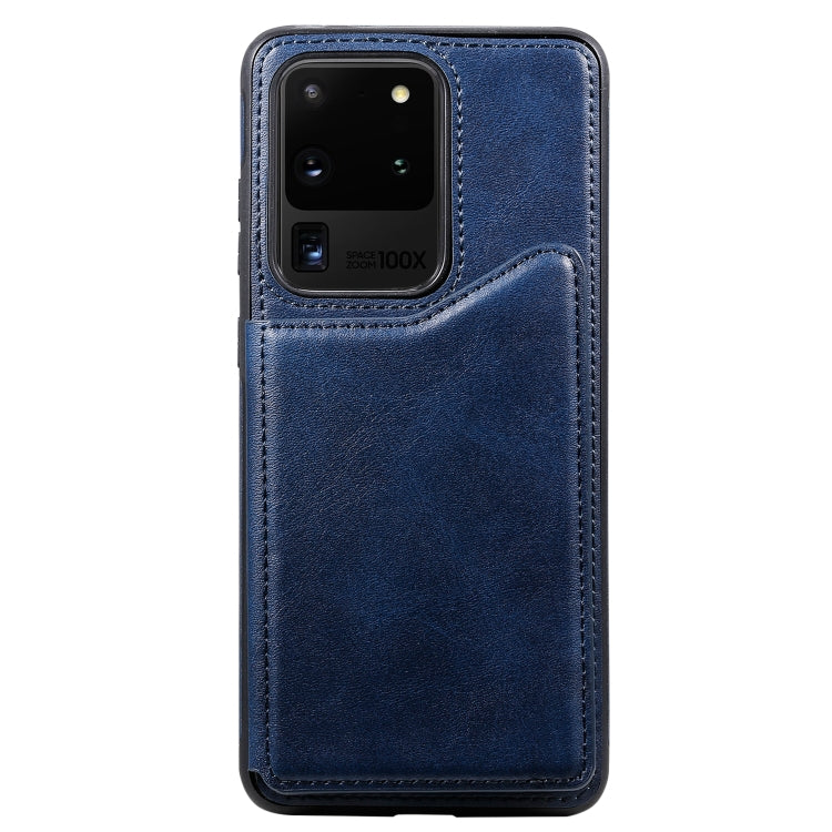 For Galaxy S20 Ultra Calf Texture Horizontal Flip Leather Case with Holder & Card Slots & Frame