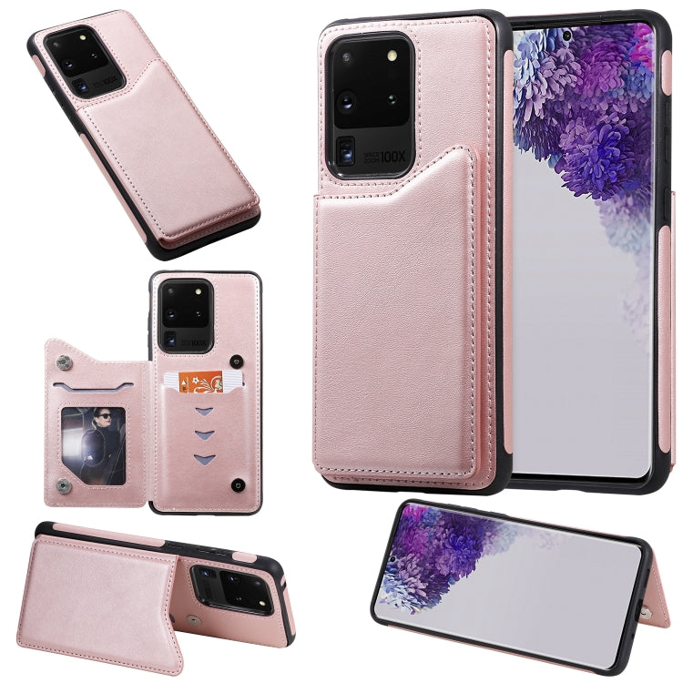 For Galaxy S20 Ultra Calf Texture Horizontal Flip Leather Case with Holder & Card Slots & Frame