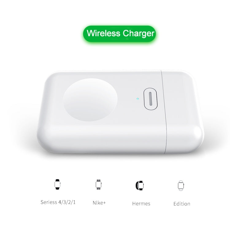 WPB01 USB Portable Magnetic Wireless Charger For Apple Watch(White)