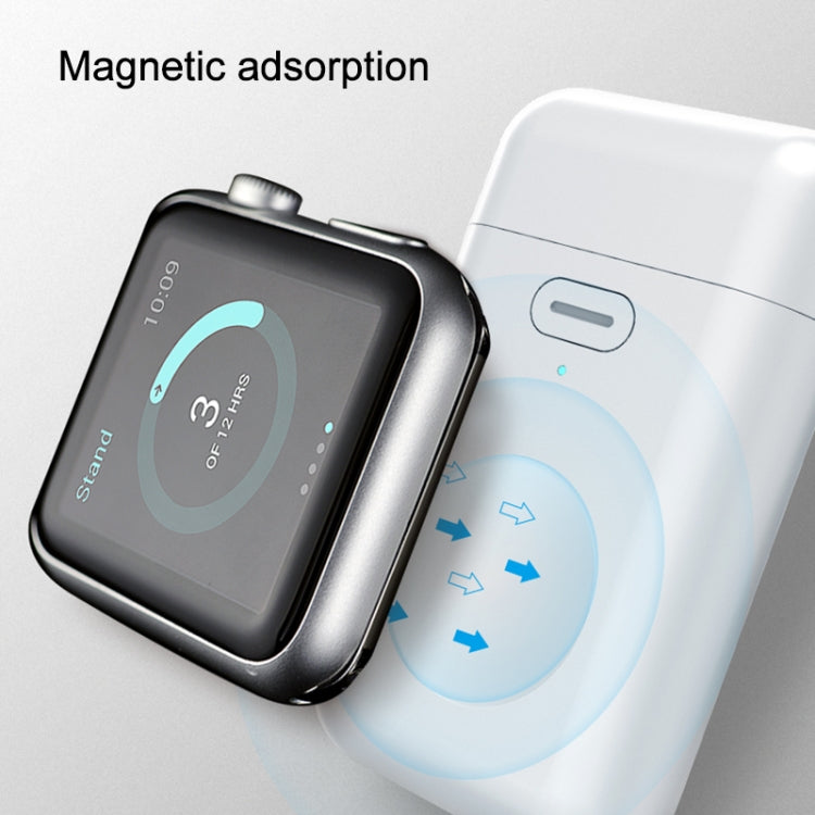 WPB01 USB Portable Magnetic Wireless Charger For Apple Watch(White)