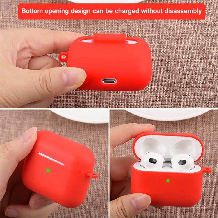 5 in 1 Silicone Earphone Protective Case + Earphone Bag + Earphones Buckle + Hook + Anti-lost Rope Set For AirPods 3
