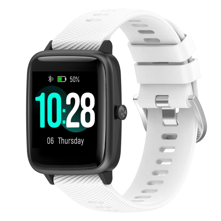 For Xiaomi Haylou Solar LS01 19mm Cross Textured Silicone Watch Band