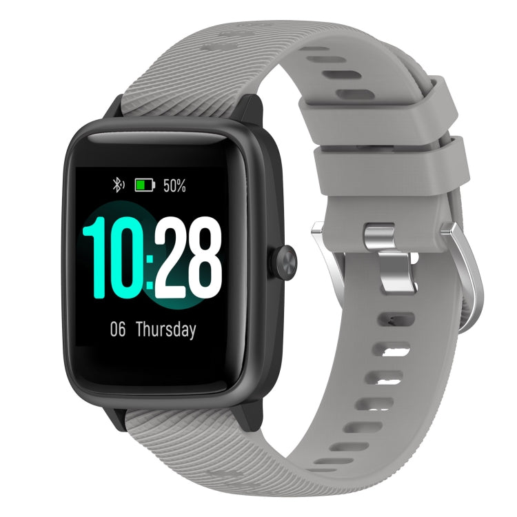 For Xiaomi Haylou Solar LS01 19mm Cross Textured Silicone Watch Band