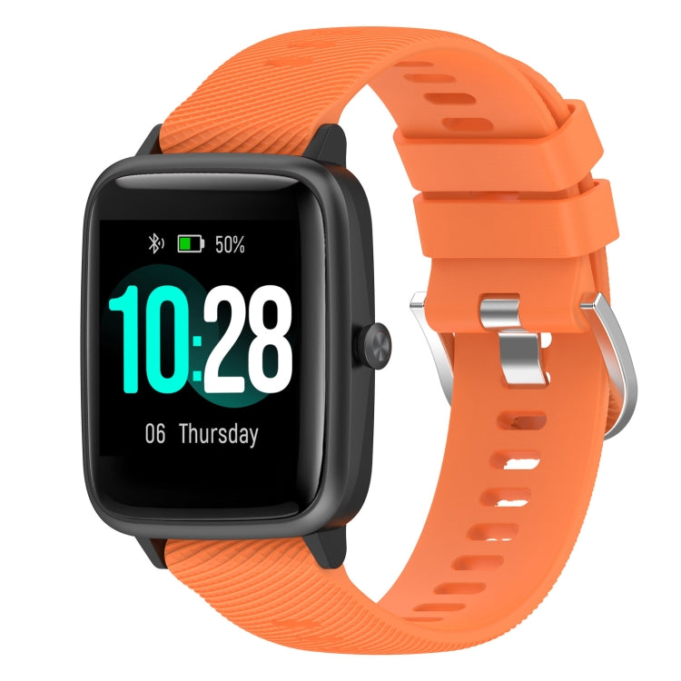For Xiaomi Haylou Solar LS01 19mm Cross Textured Silicone Watch Band