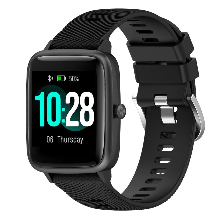 For Xiaomi Haylou Solar LS01 19mm Cross Textured Silicone Watch Band