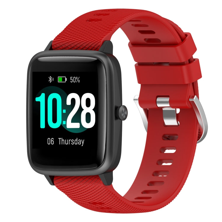 For Xiaomi Haylou Solar LS01 19mm Cross Textured Silicone Watch Band