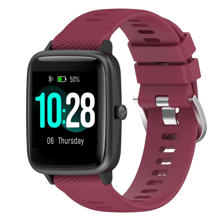 For Xiaomi Haylou Solar LS01 19mm Cross Textured Silicone Watch Band