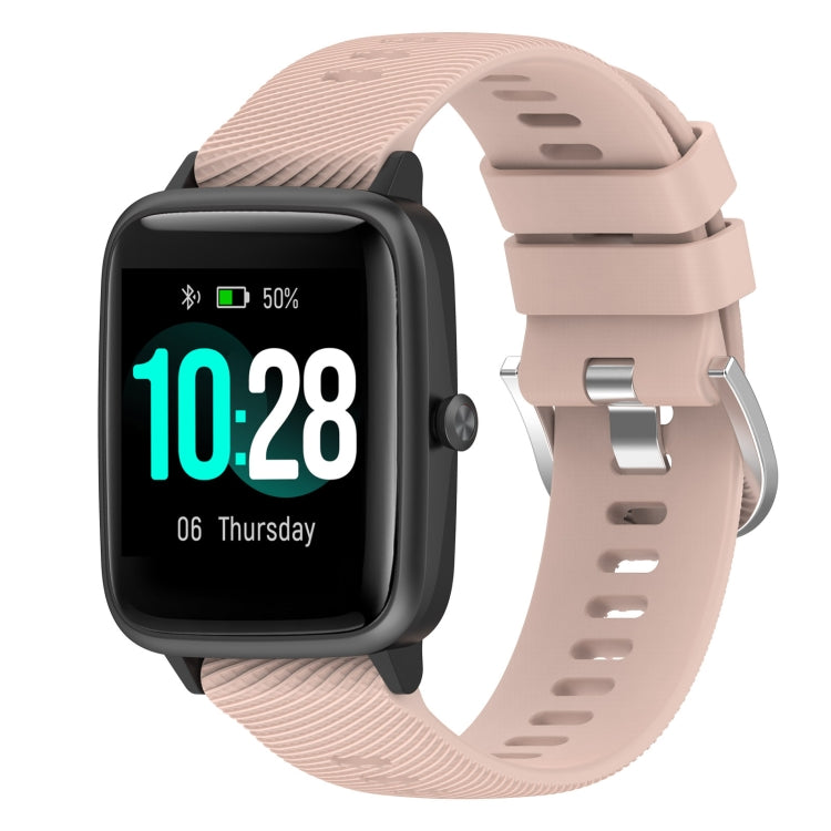 For Xiaomi Haylou Solar LS01 19mm Cross Textured Silicone Watch Band
