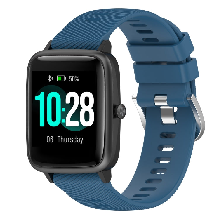 For Xiaomi Haylou Solar LS01 19mm Cross Textured Silicone Watch Band