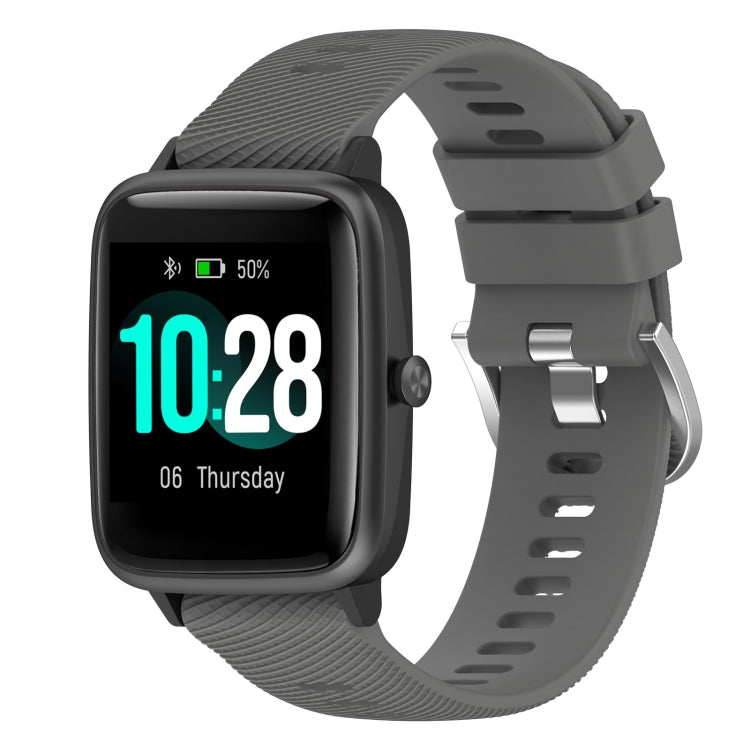 For Xiaomi Haylou Solar LS01 19mm Cross Textured Silicone Watch Band