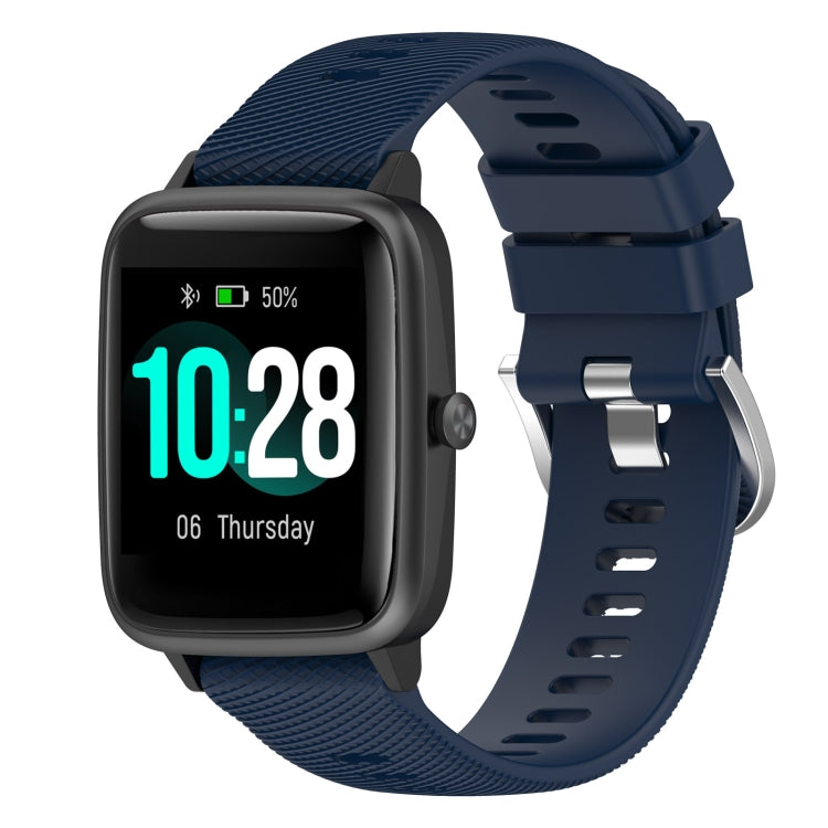 For Xiaomi Haylou Solar LS01 19mm Cross Textured Silicone Watch Band