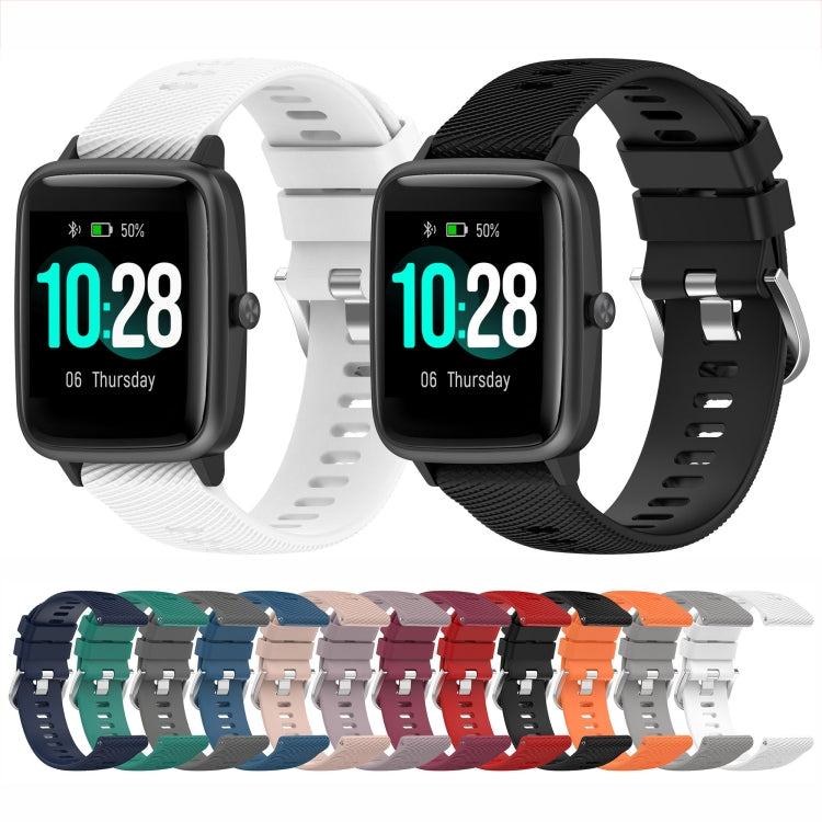 For Xiaomi Haylou Solar LS01 19mm Cross Textured Silicone Watch Band