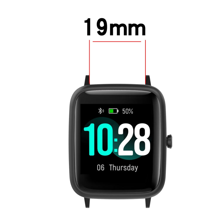 For Xiaomi Haylou Solar LS01 19mm Cross Textured Silicone Watch Band