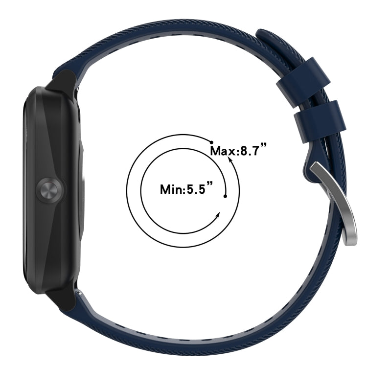 For Xiaomi Haylou Solar LS01 19mm Cross Textured Silicone Watch Band