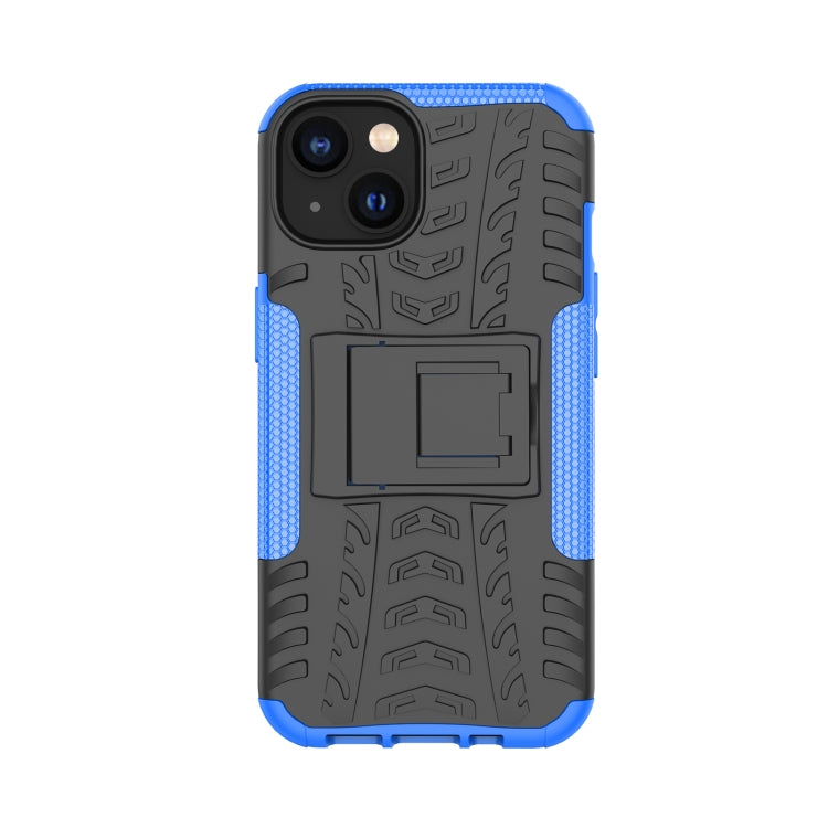 For iPhone 14 Tire Texture TPU + PC Phone Case with Holder