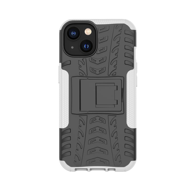 For iPhone 14 Tire Texture TPU + PC Phone Case with Holder