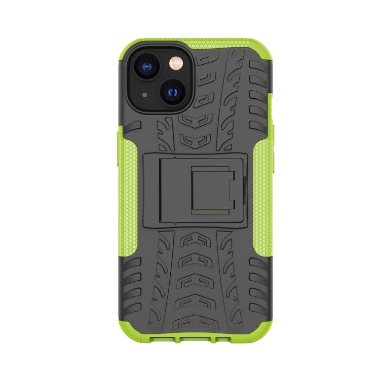 For iPhone 14 Tire Texture TPU + PC Phone Case with Holder