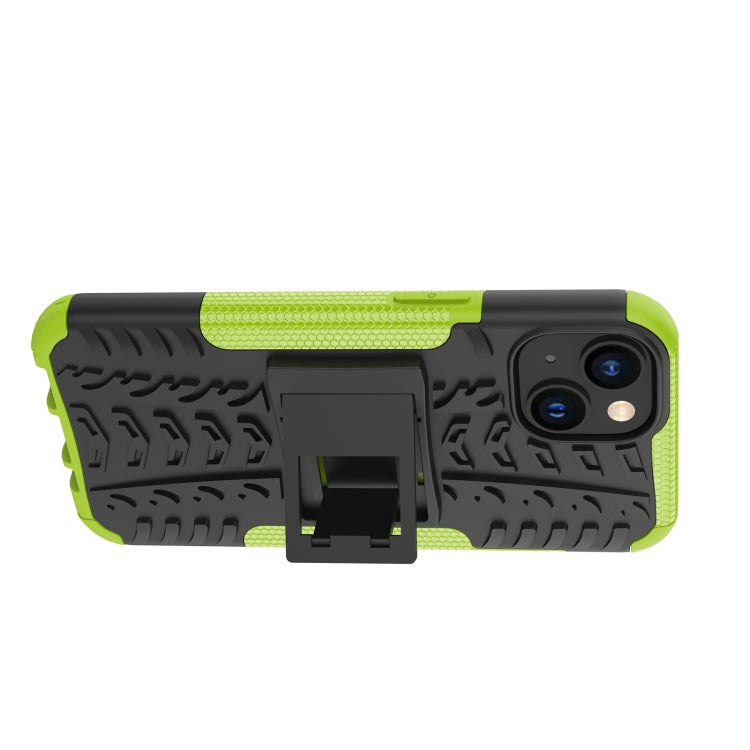 For iPhone 14 Tire Texture TPU + PC Phone Case with Holder
