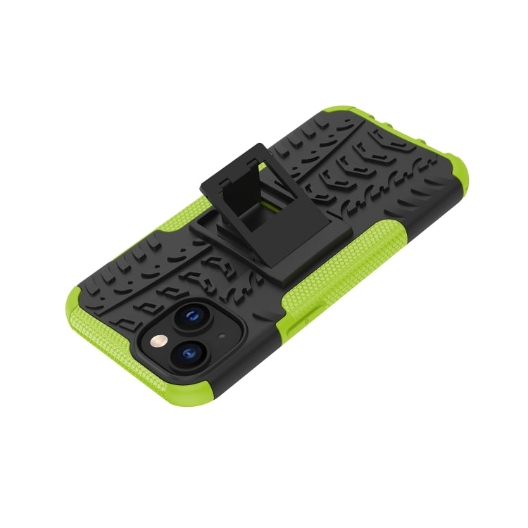 For iPhone 14 Tire Texture TPU + PC Phone Case with Holder