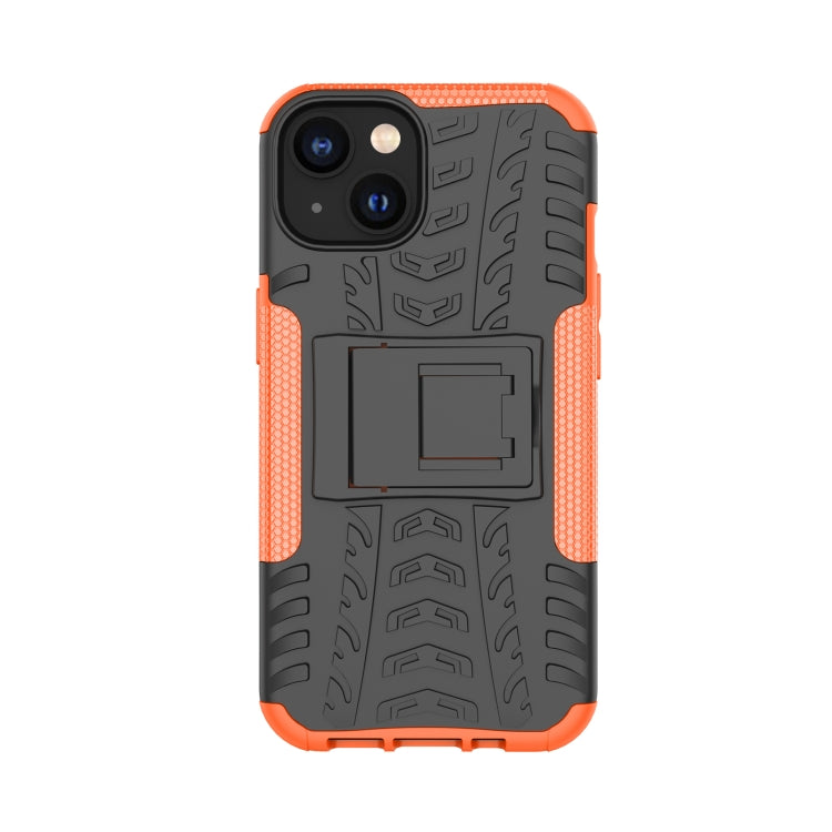 For iPhone 14 Tire Texture TPU + PC Phone Case with Holder