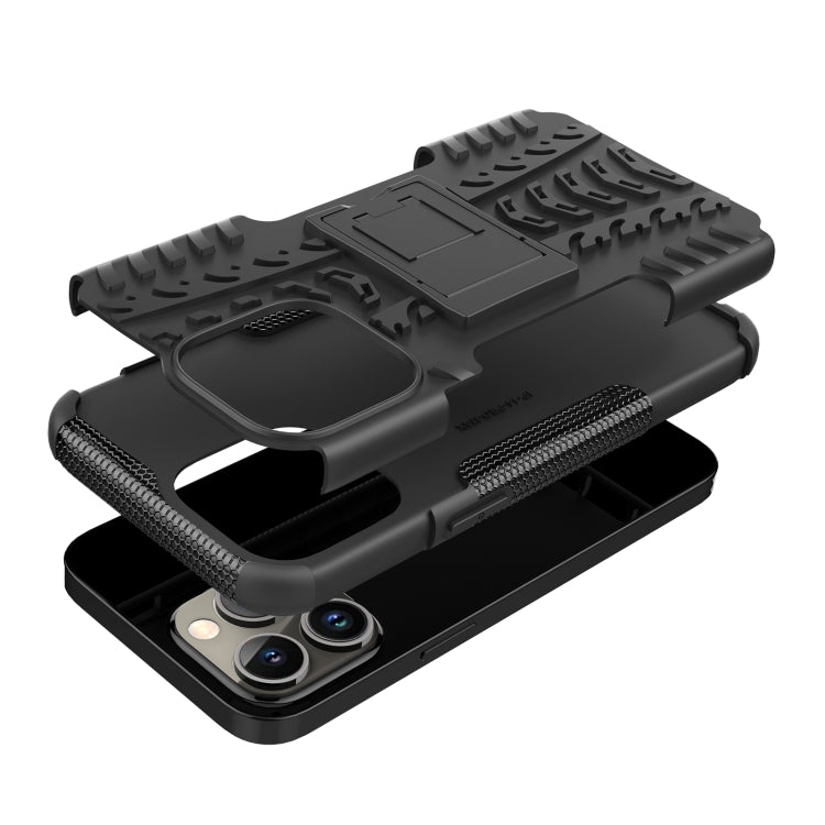 For iPhone 14 Pro Tire Texture TPU + PC Phone Case with Holder