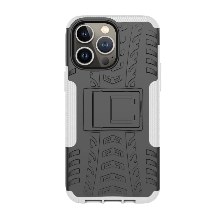 For iPhone 14 Pro Tire Texture TPU + PC Phone Case with Holder