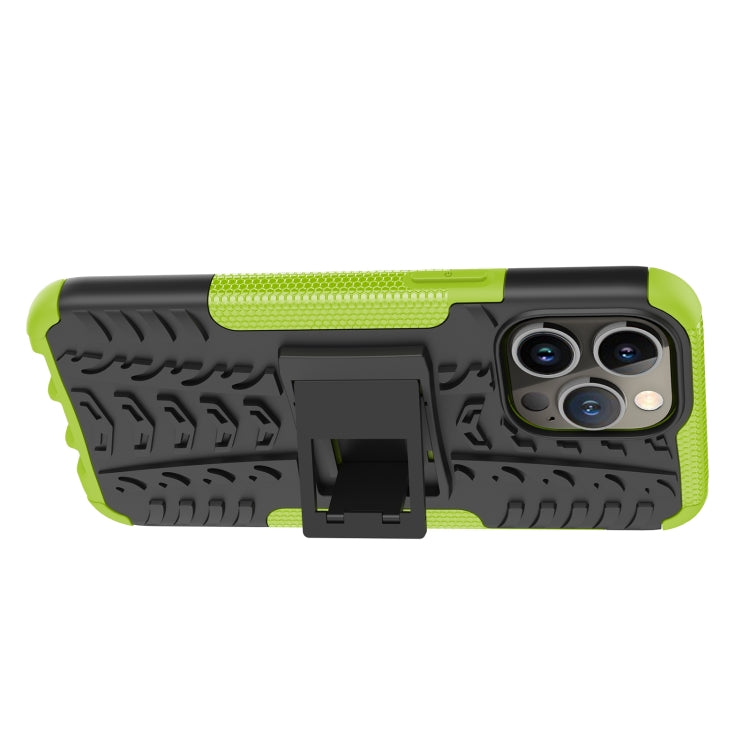 For iPhone 14 Pro Tire Texture TPU + PC Phone Case with Holder