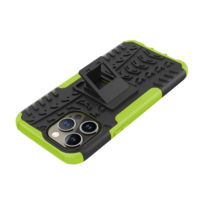 For iPhone 14 Pro Max Tire Texture TPU + PC Phone Case with Holder