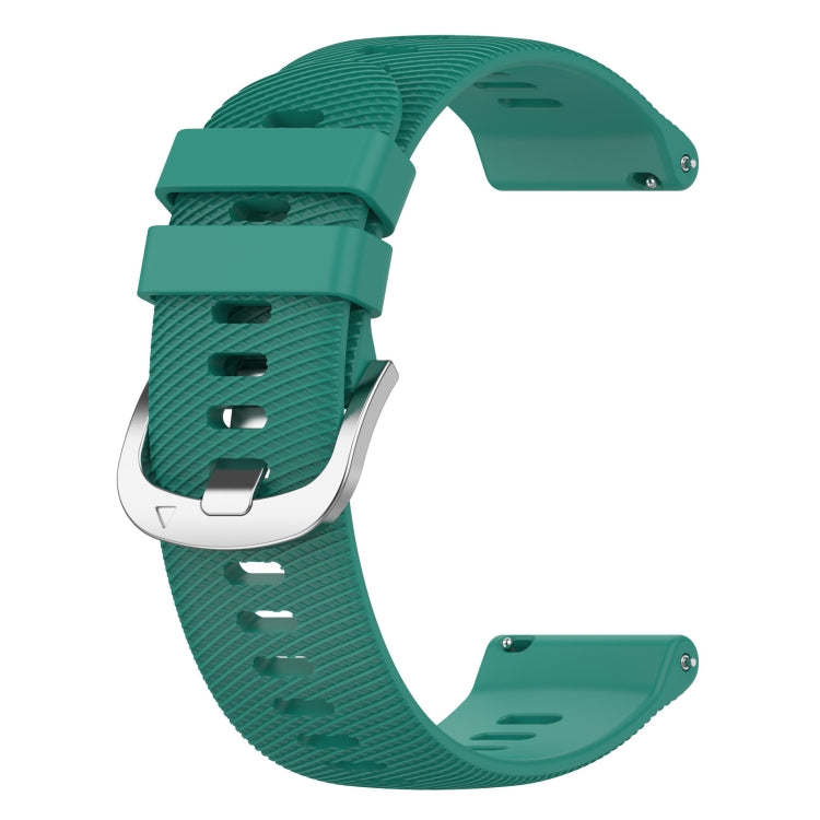 For Garmin Forerunner255S 18mm Cross Textured Silicone Watch Band