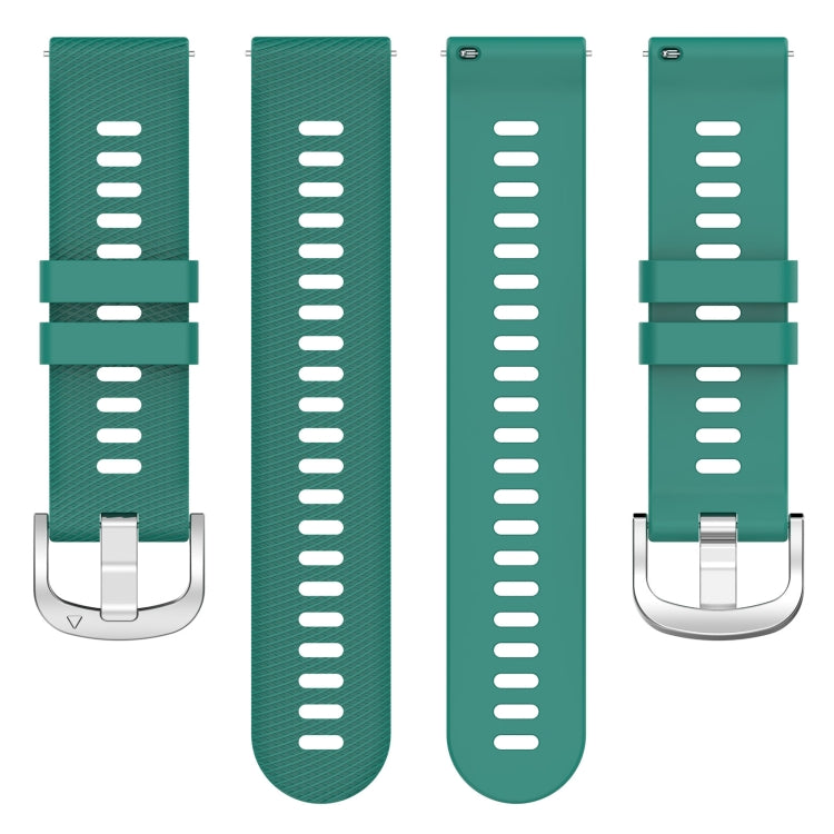 For Garmin Forerunner255S 18mm Cross Textured Silicone Watch Band