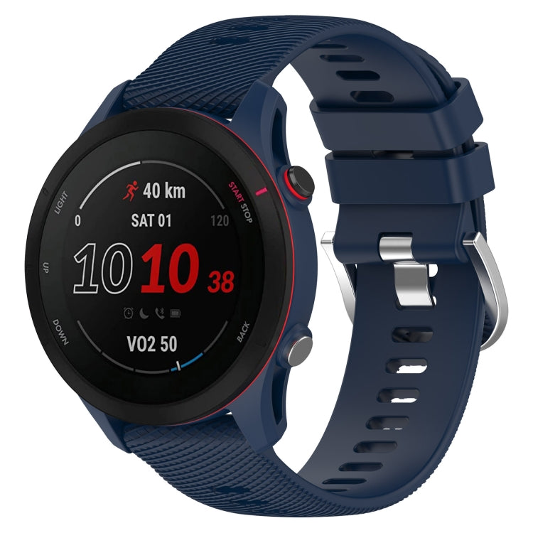 For Garmin Forerunner255S 18mm Cross Textured Silicone Watch Band