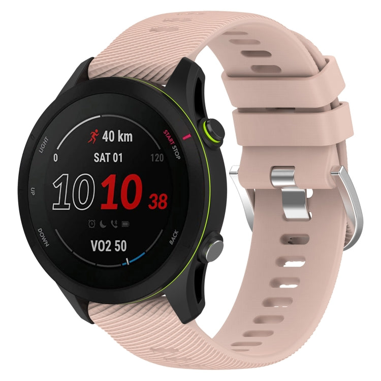 For Garmin Forerunner255 22mm Cross Textured Silicone Watch Band