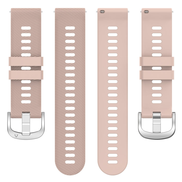 For Garmin Forerunner255 22mm Cross Textured Silicone Watch Band