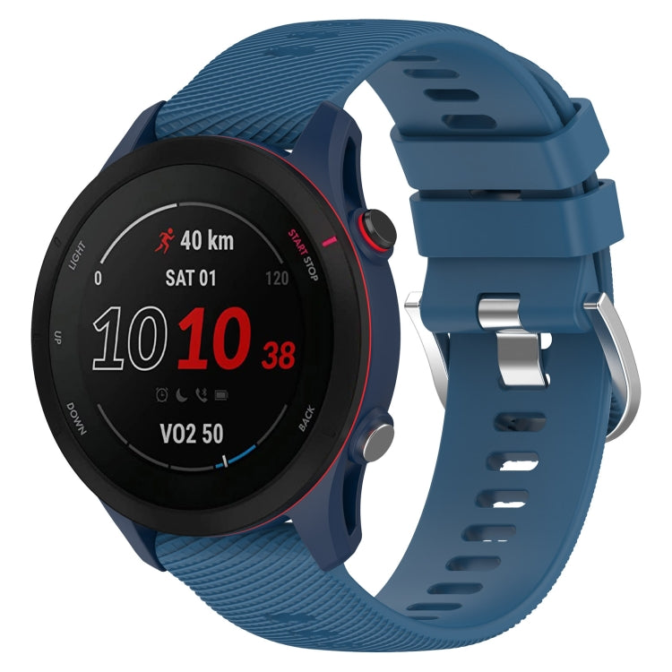 For Garmin Forerunner255 22mm Cross Textured Silicone Watch Band