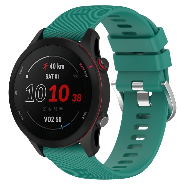 For Garmin Forerunner255 22mm Cross Textured Silicone Watch Band