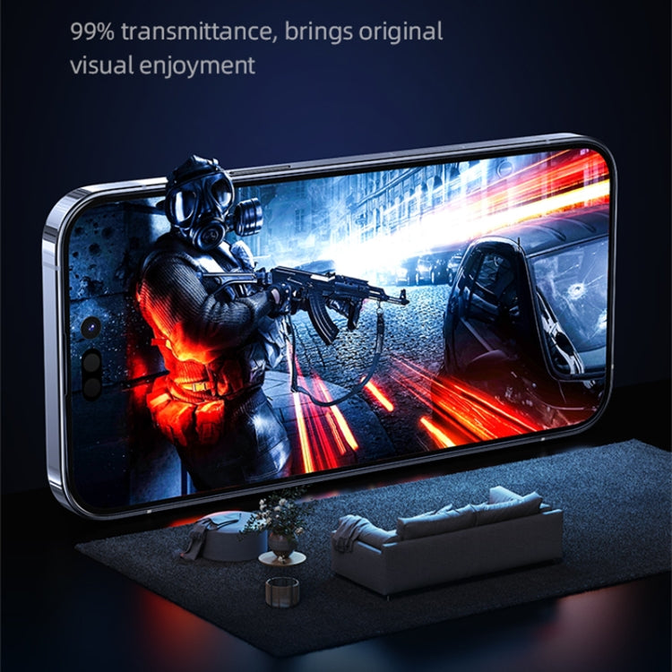 For iPhone 14 Pro USAMS US-BH804 Full Screen HD Tempered Glass with Installation Tool
