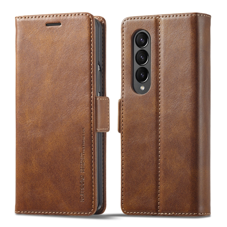 For Samsung Galaxy Z Fold4 5G LC.IMEEKE RFID Anti-theft Leather Phone Case