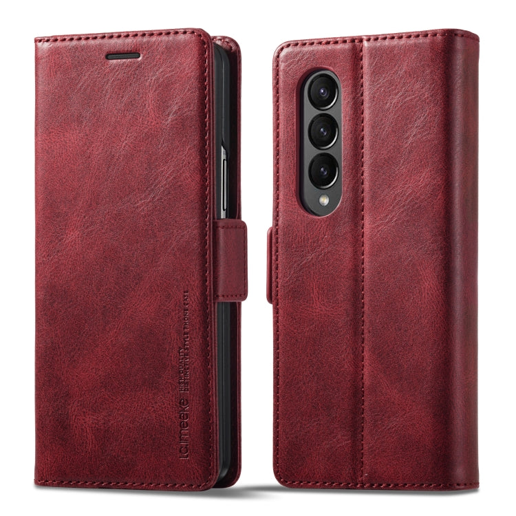 For Samsung Galaxy Z Fold4 5G LC.IMEEKE RFID Anti-theft Leather Phone Case