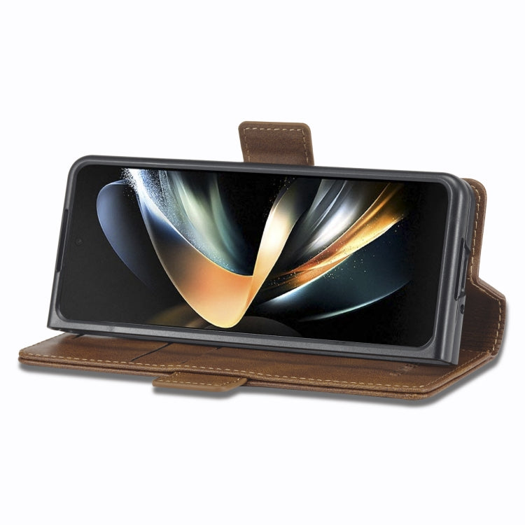 For Samsung Galaxy Z Fold3 5G LC.IMEEKE RFID Anti-theft Leather Phone Case