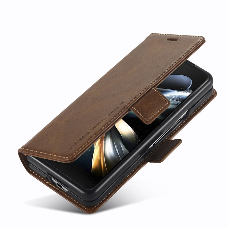 For Samsung Galaxy Z Fold3 5G LC.IMEEKE RFID Anti-theft Leather Phone Case