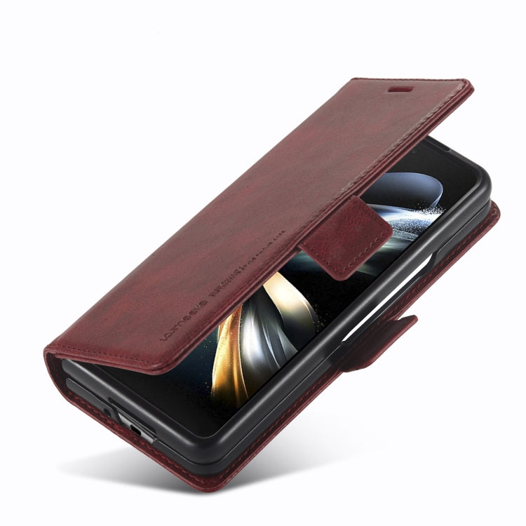 For Samsung Galaxy Z Fold3 5G LC.IMEEKE RFID Anti-theft Leather Phone Case